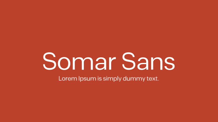 Schriftart Somar Sans Expanded