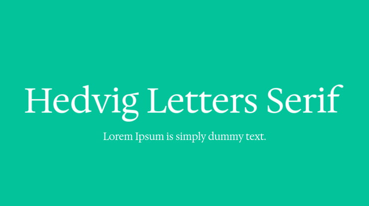 Schriftart Hedvig Letters Serif
