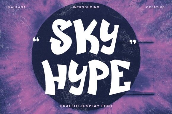 Schriftart Sky Hype
