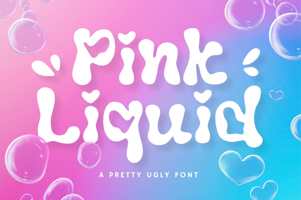 Schriftart Pink Liquid