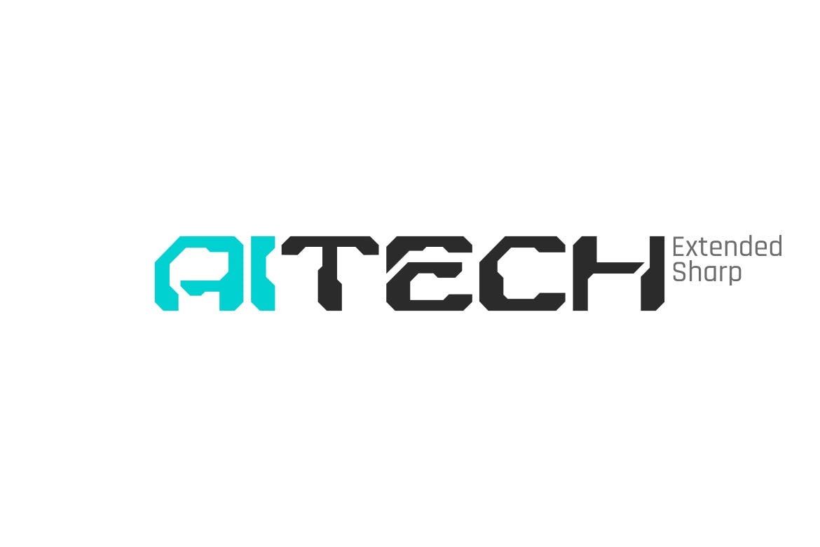 Schriftart AiTech Sharp Extended