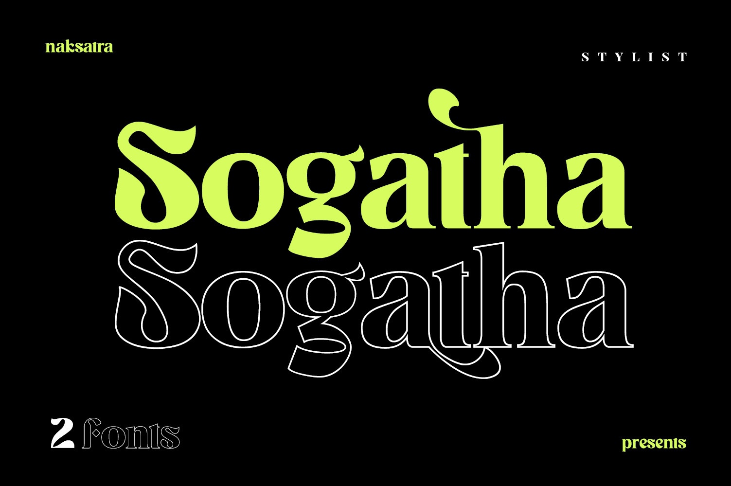 Schriftart Sogatha