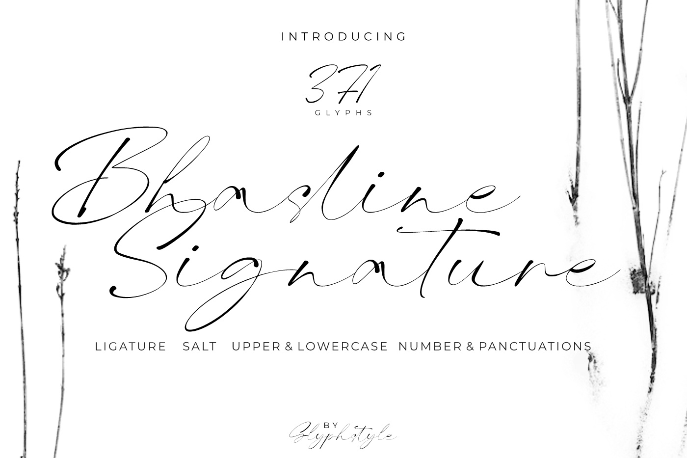Schriftart Bhasline Signature
