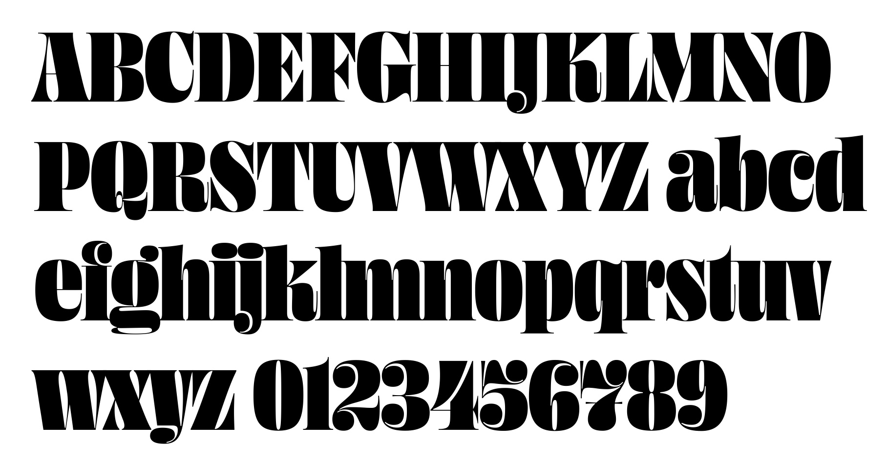 Schriftart Ohno Fatface Variable