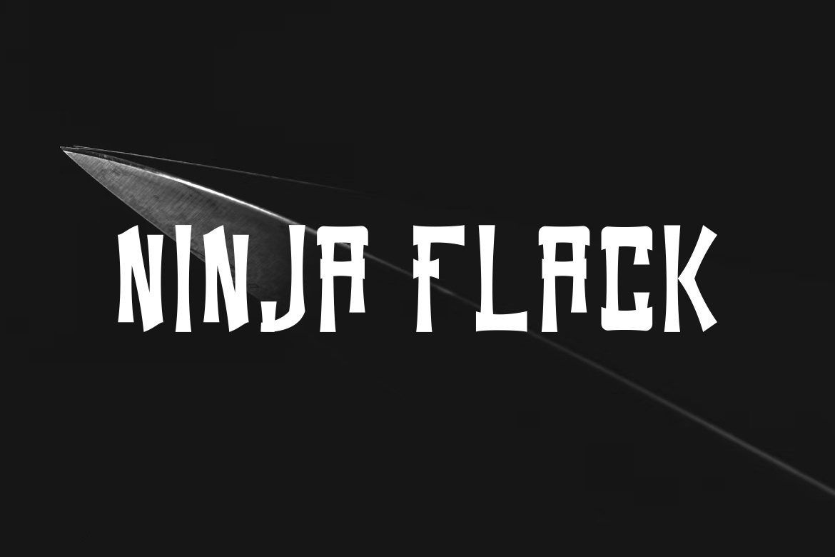 Schriftart Ninja Flack