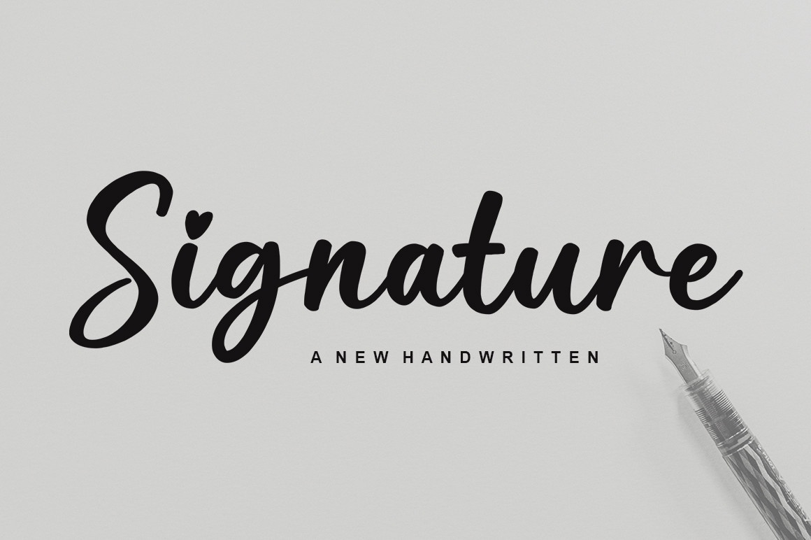 Schriftart Signature