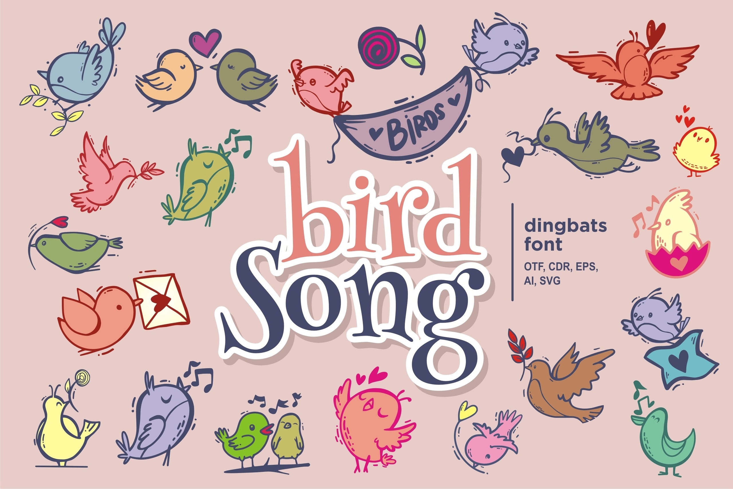 Schriftart Bird Song