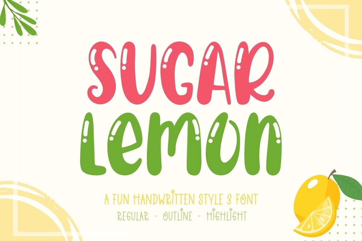 Schriftart Sugar Lemon