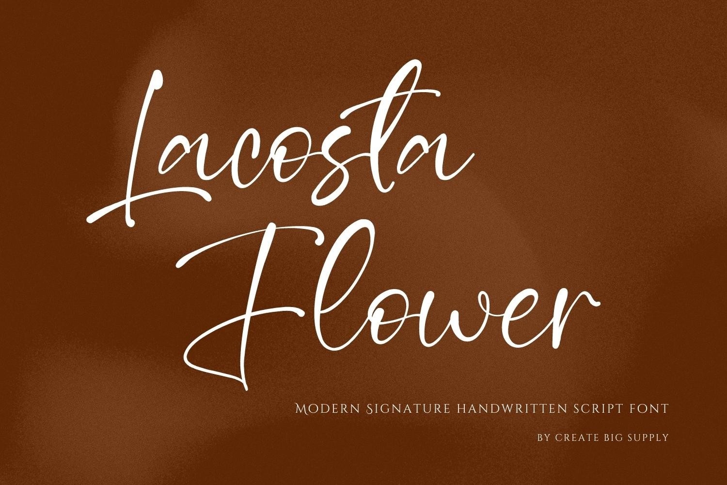 Schriftart Lacosta Flower