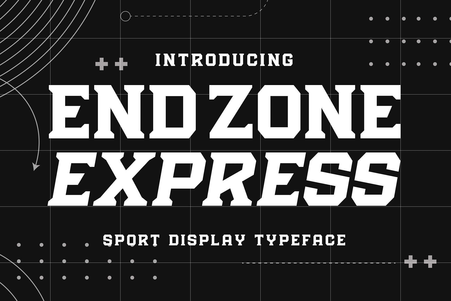Schriftart Endzone Express