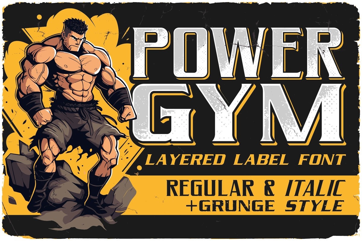 Schriftart Power Gym