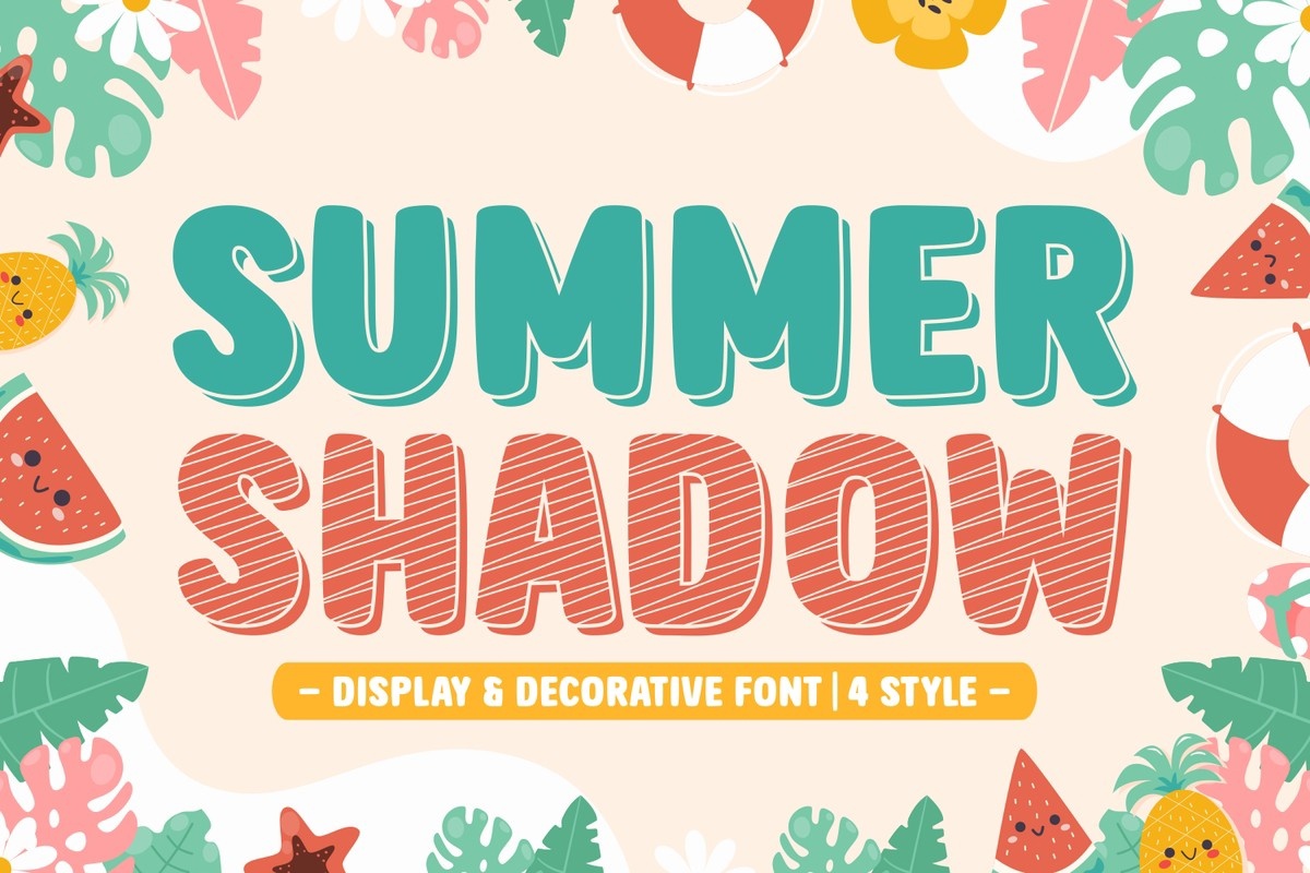 Schriftart Summer Shadow