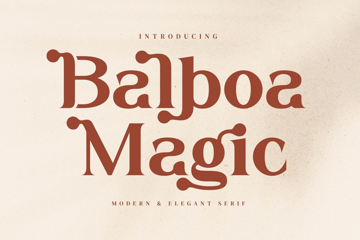 Schriftart Balboa Magic