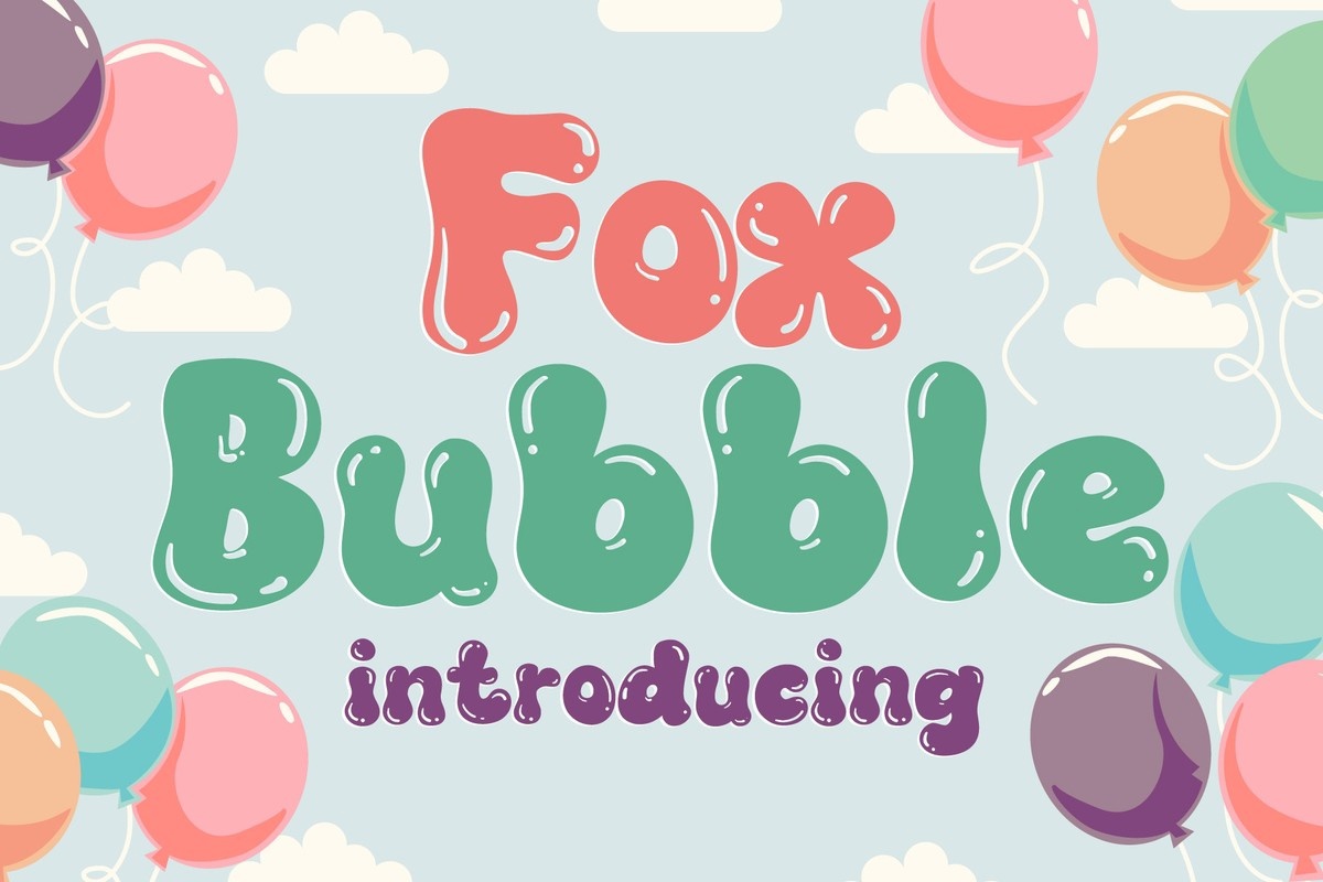 Schriftart Fox Bubble