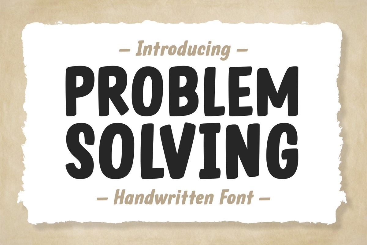 Schriftart Problem Solving