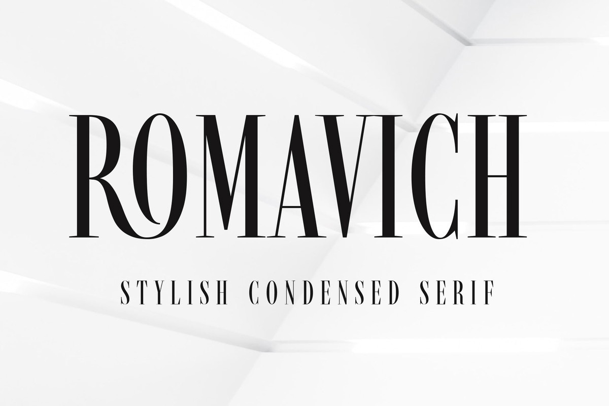 Schriftart Romavich