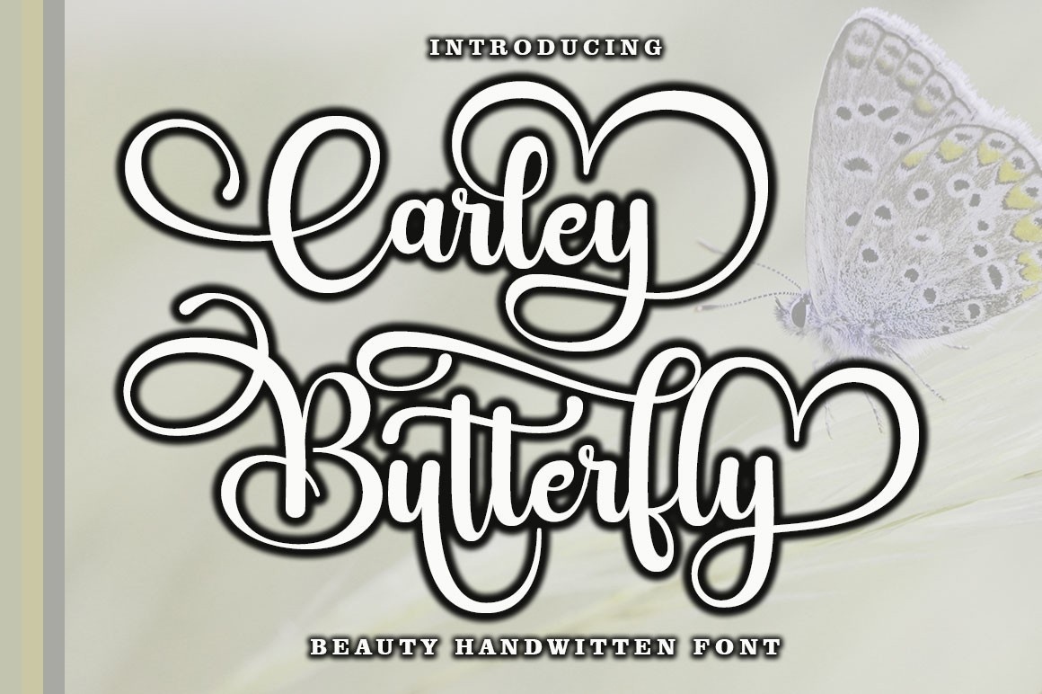 Schriftart Carley Butterfly