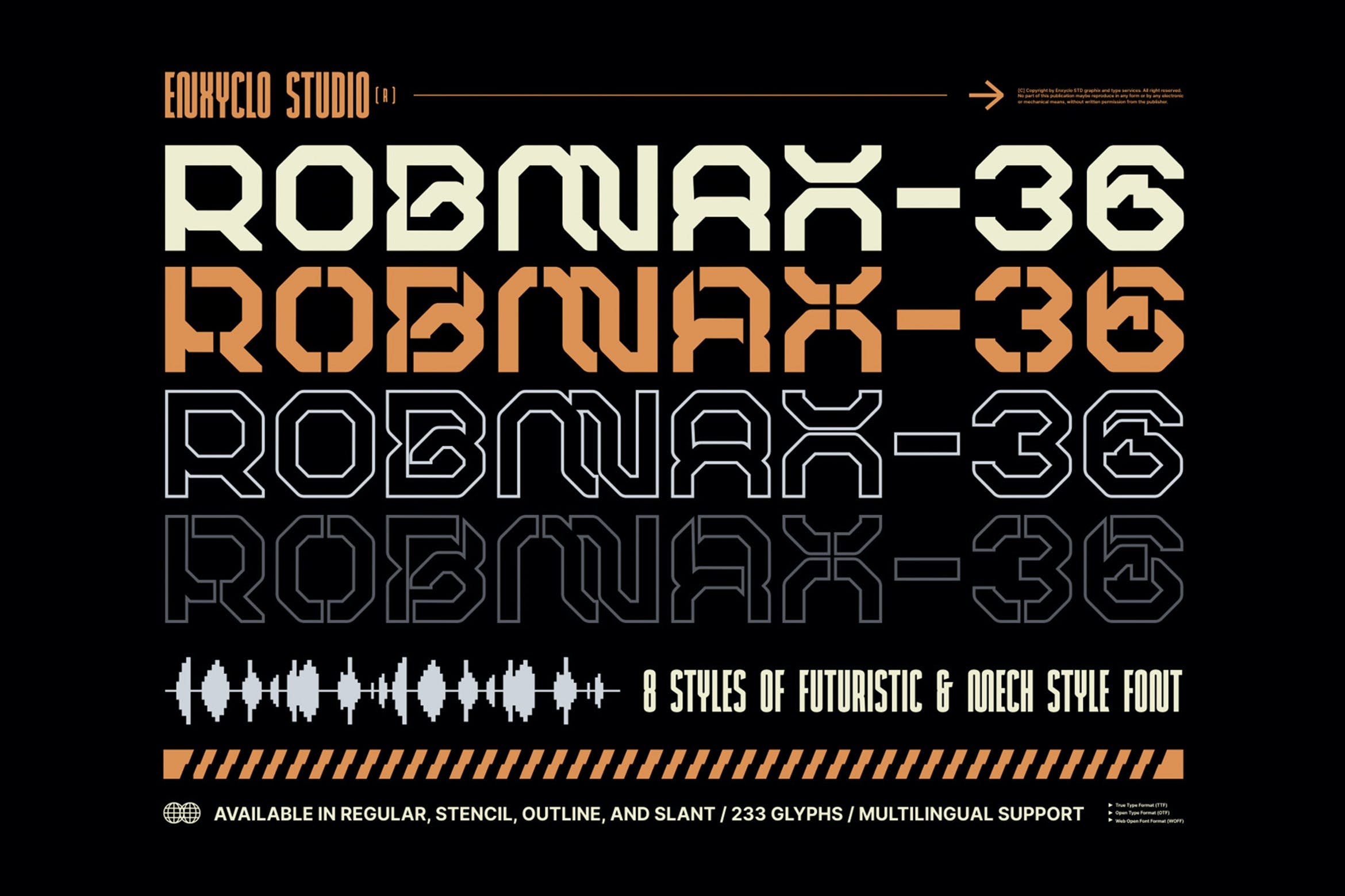 Schriftart Robmax-36