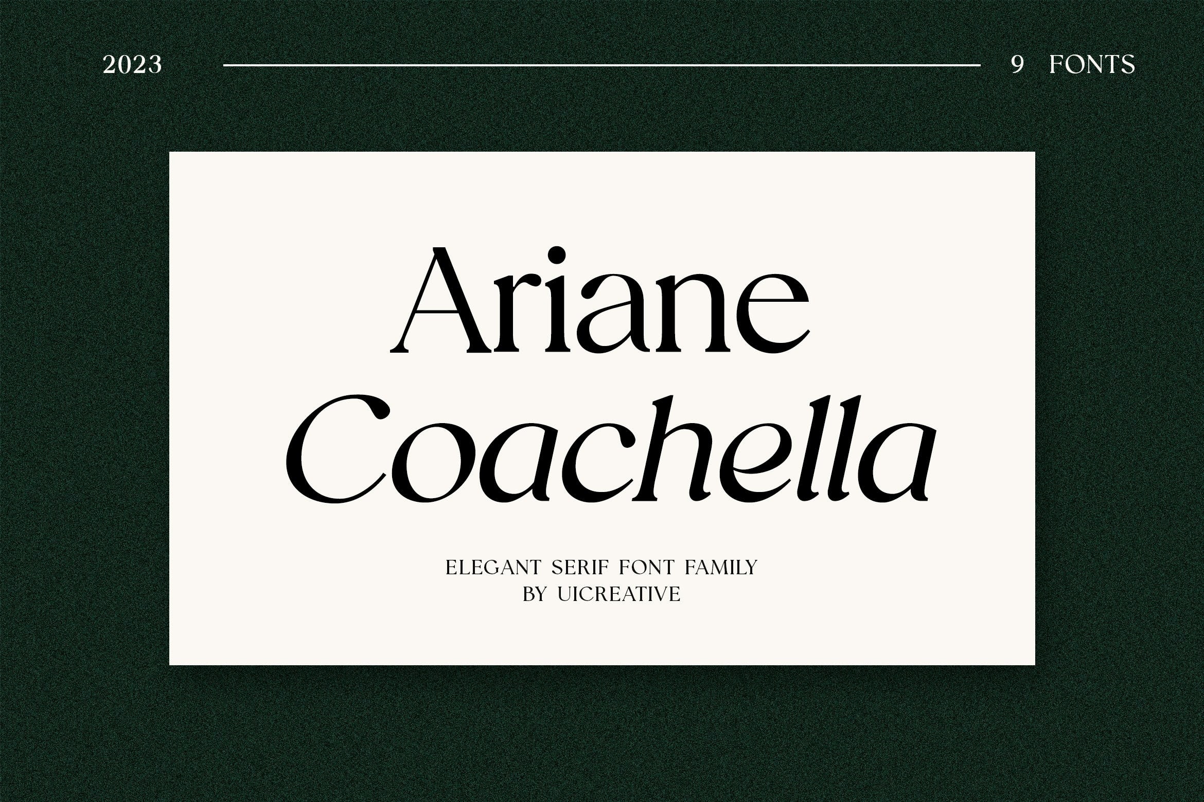 Schriftart Ariane Coachella