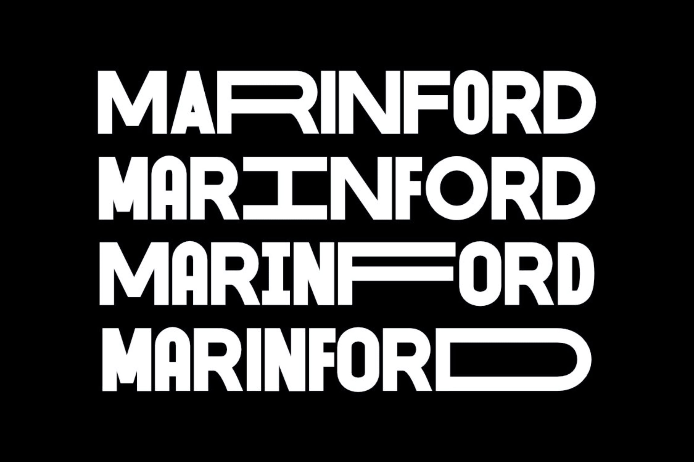 Schriftart Marinford