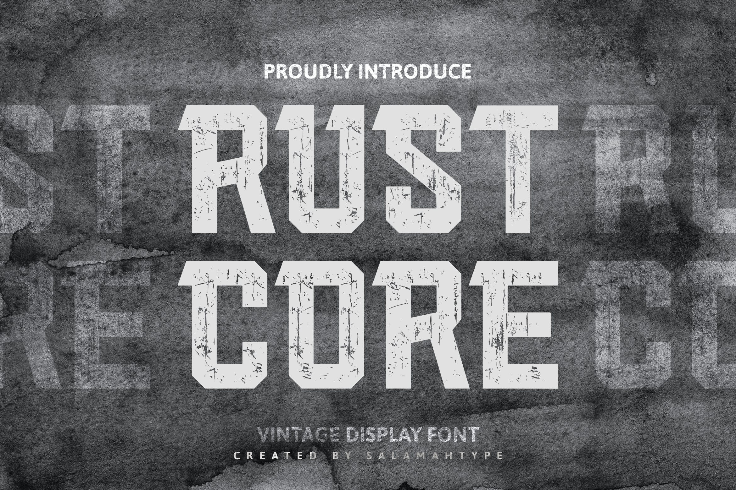 Schriftart Rust Core