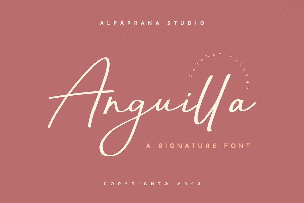 Schriftart Anguilla