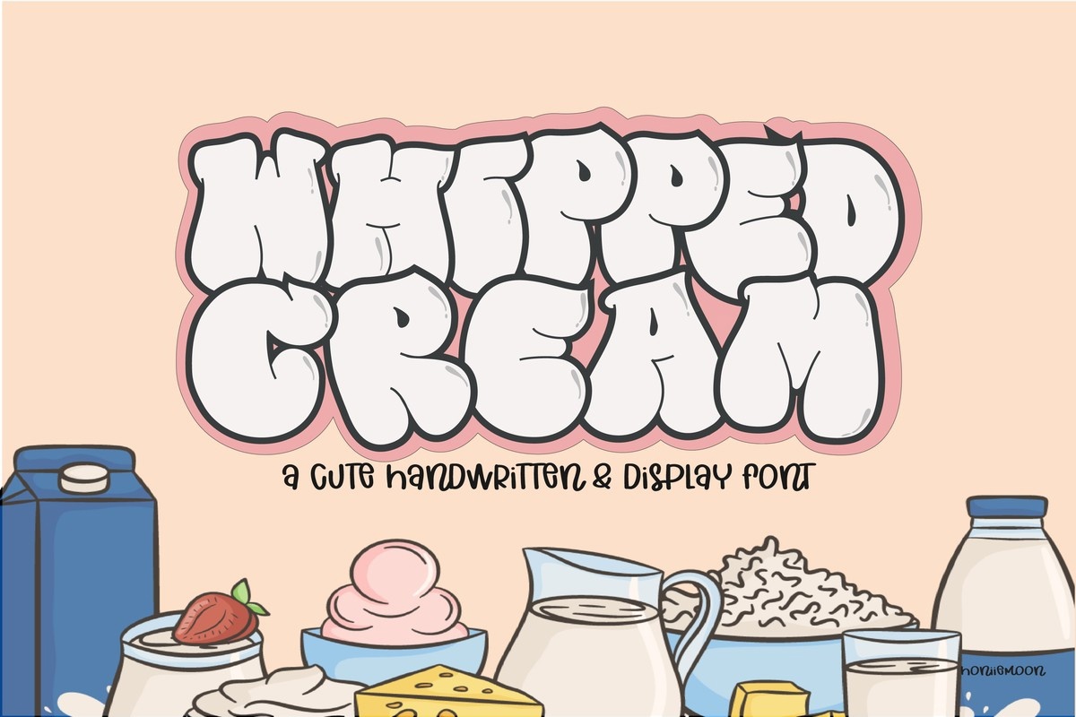 Schriftart Whipped Cream