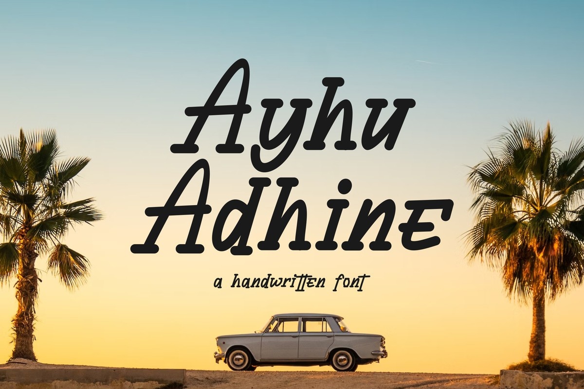 Schriftart Ayhu Adhine