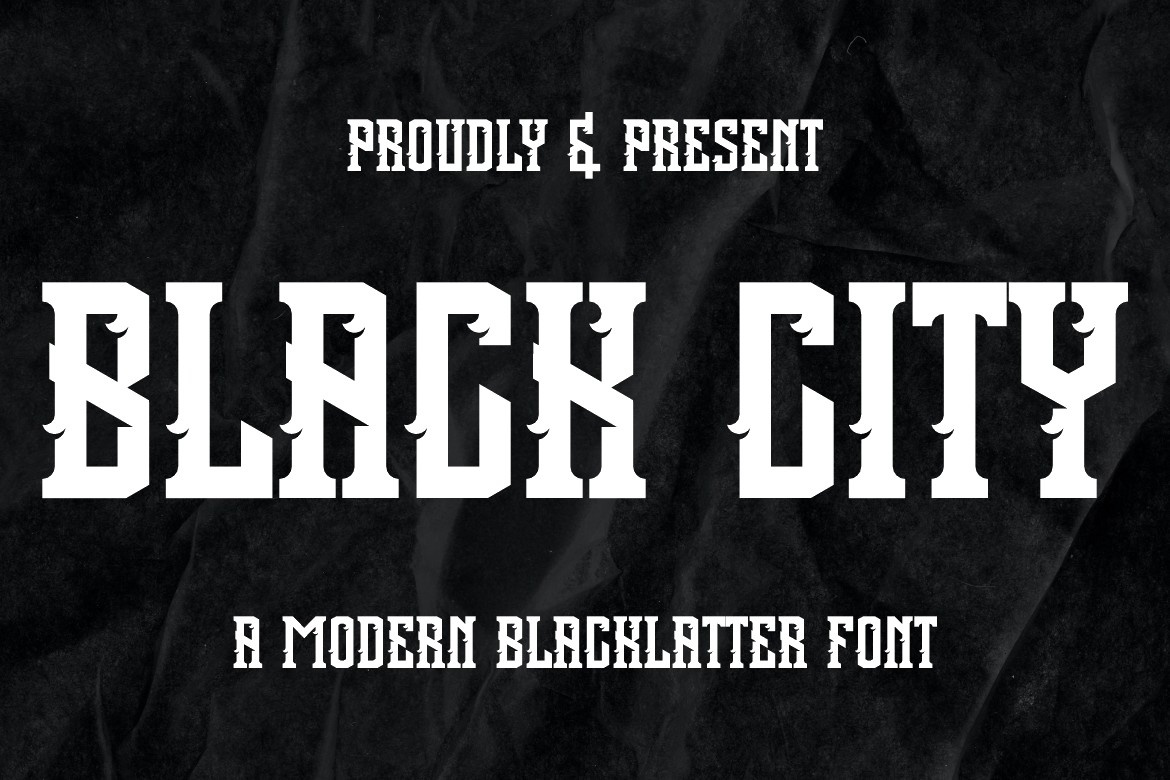 Schriftart Black City