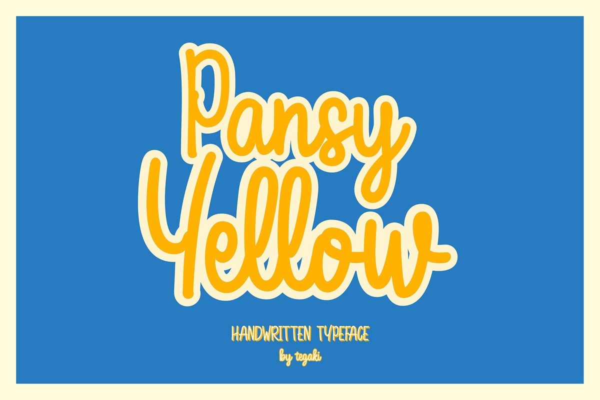 Schriftart Pansy Yellow