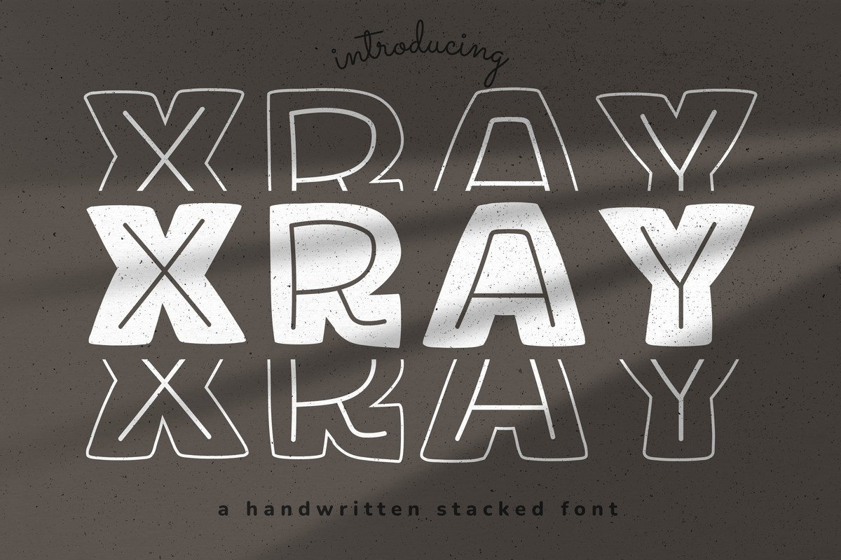 Schriftart X-Ray Stacked