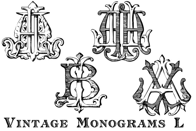Schriftart Monocracy Vintage Monograms L