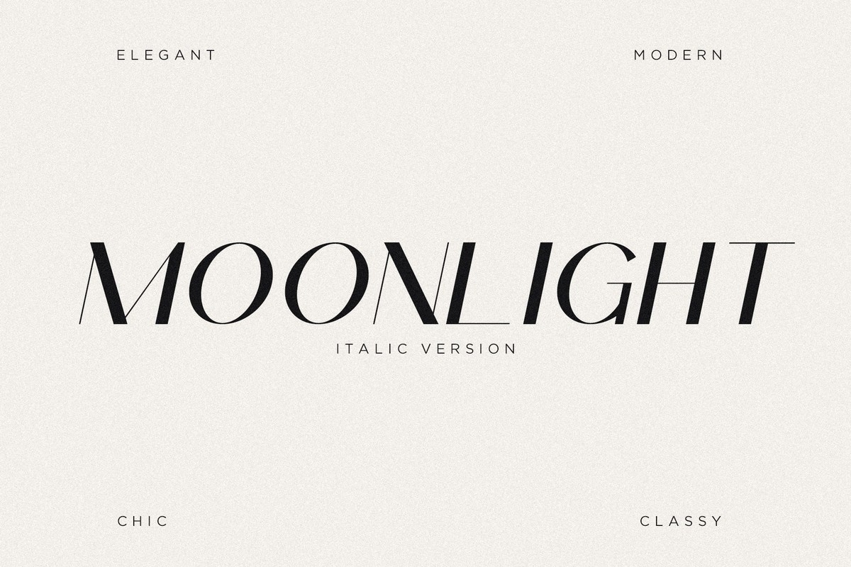 Schriftart Moonlight Italic