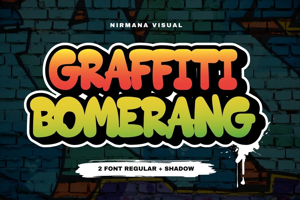 Schriftart Graffiti Bomerang