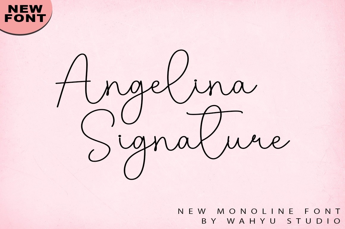 Schriftart Angelina Signature