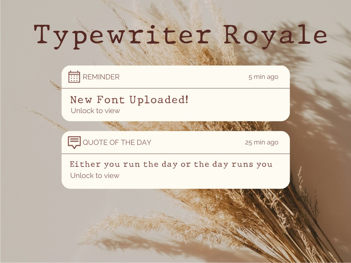 Schriftart Typewriter Royale