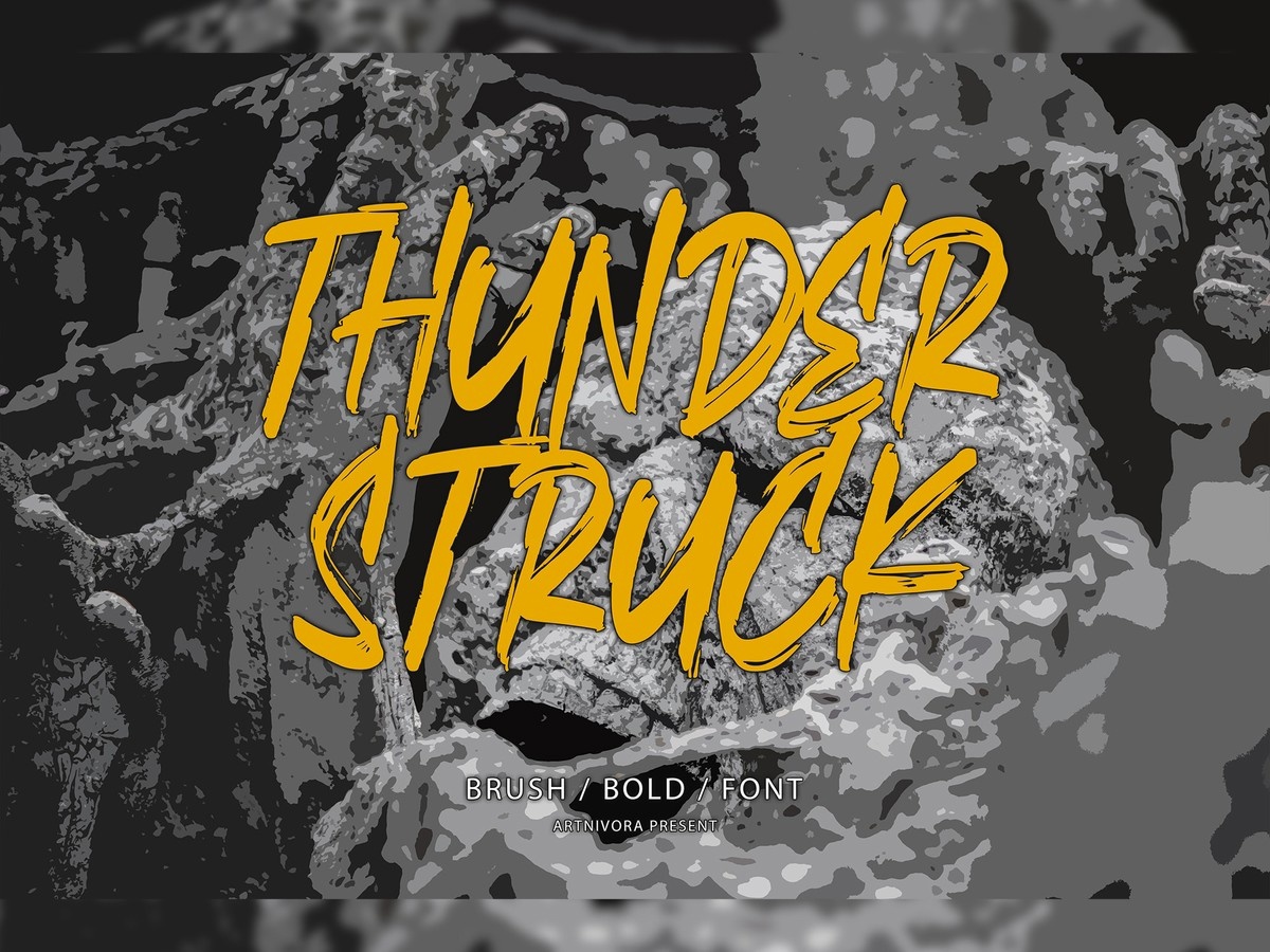 Schriftart Thunderstruck