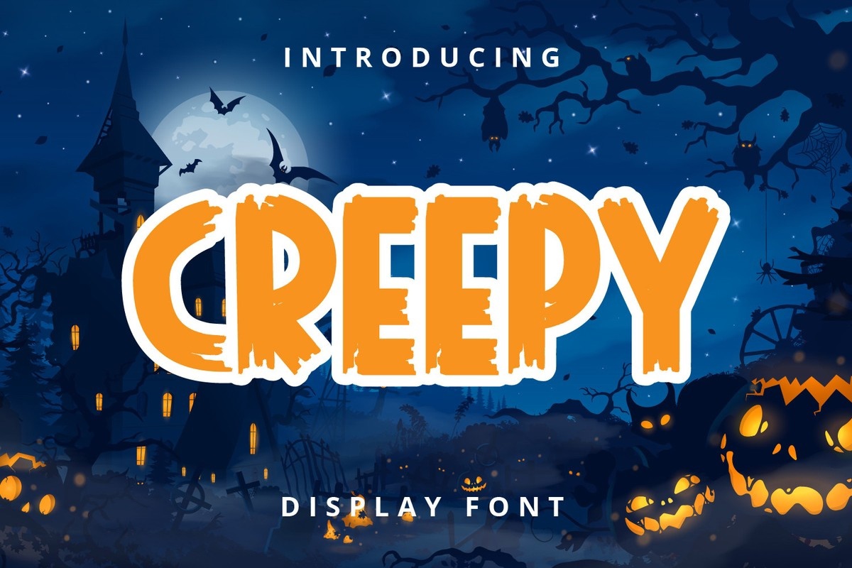 Schriftart Creepy