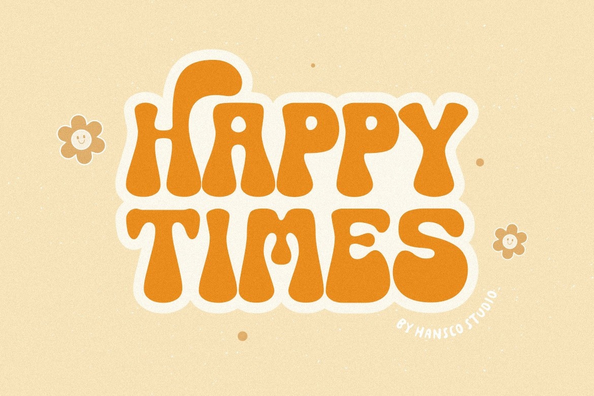 Schriftart Happy Times