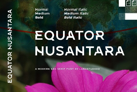 Schriftart Equator Nusantara