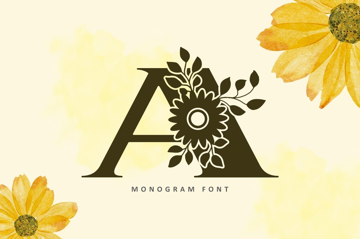Schriftart Sunflower Monogram