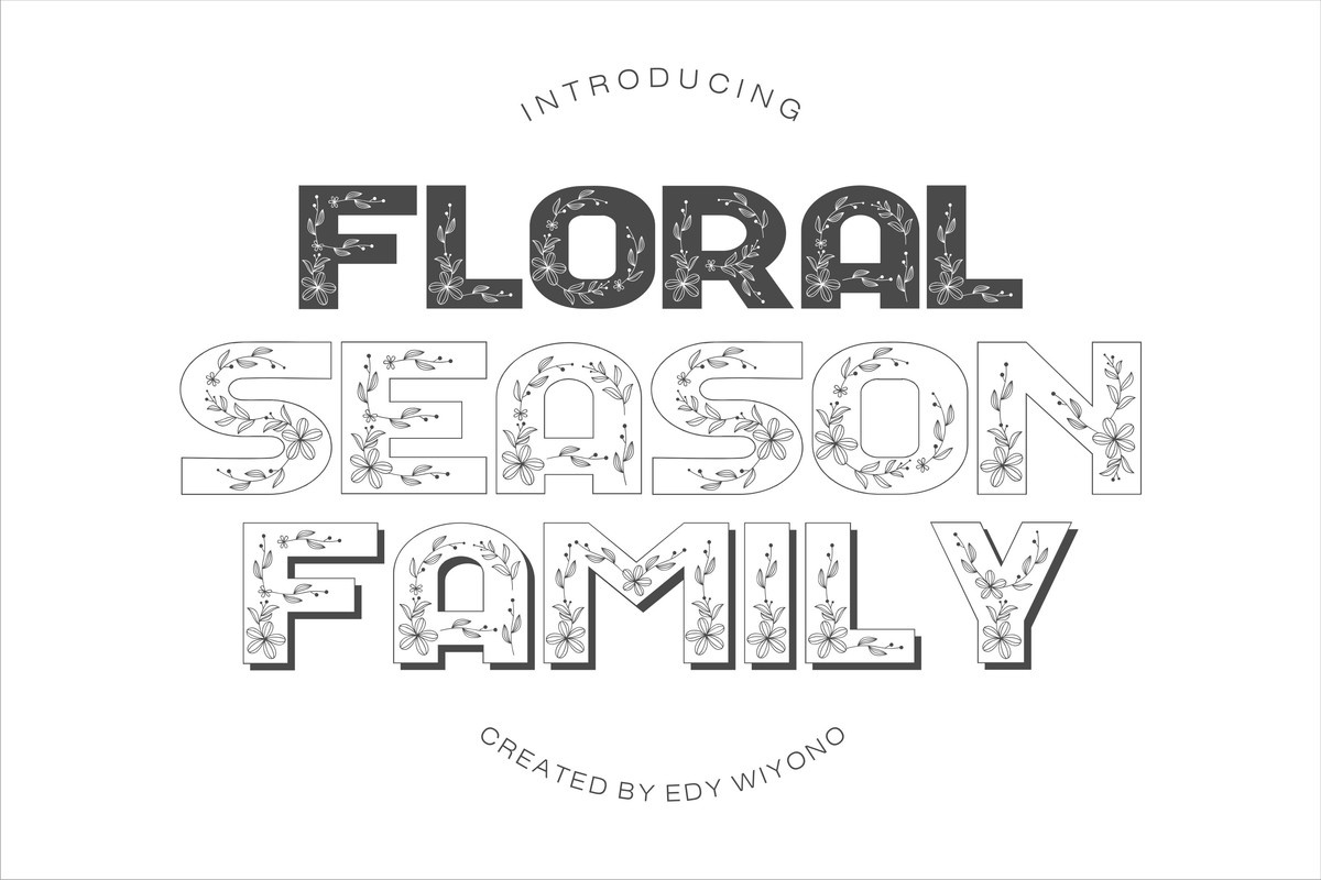 Schriftart Floral Season Family