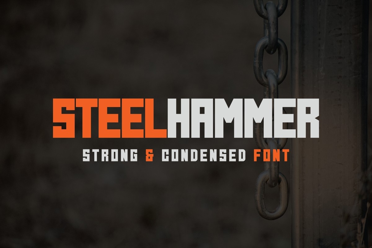 Schriftart Steel Hammer