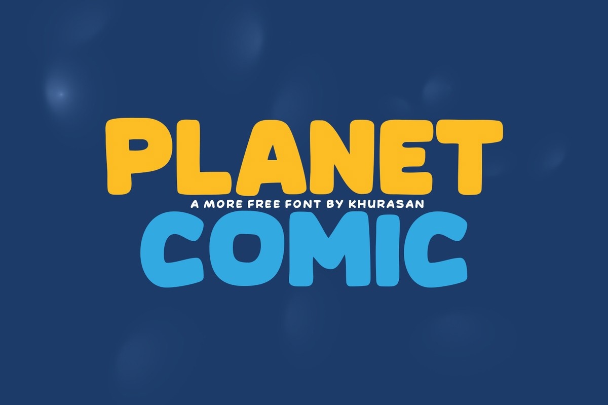Schriftart Planet Comic