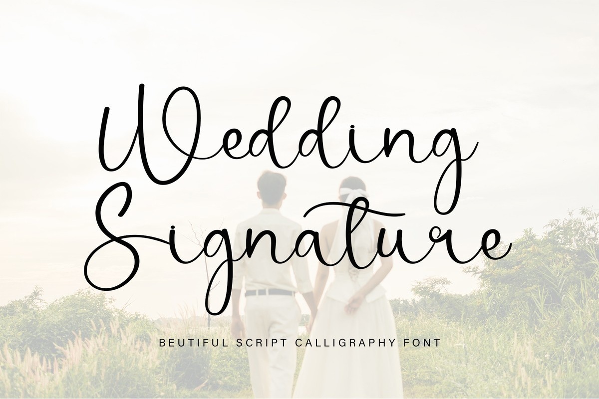 Schriftart Wedding Signature
