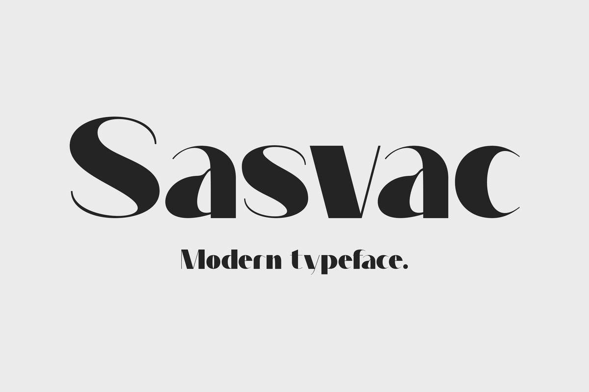 Schriftart Sasvac
