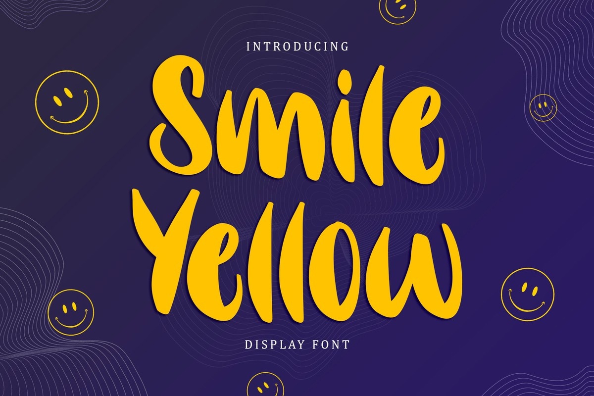 Schriftart Smile Yellow