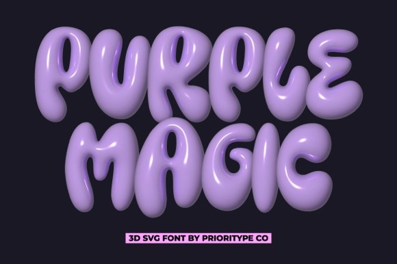 Schriftart Purple Magic SVG