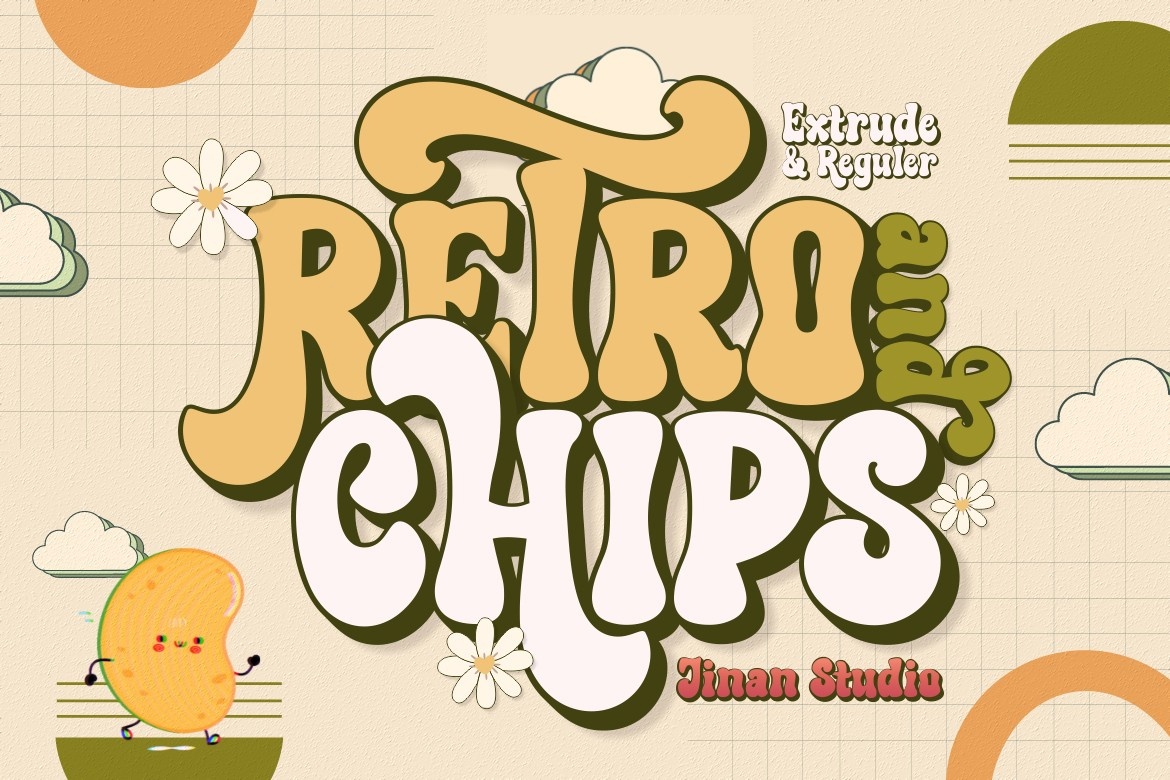Schriftart Retro and Chips
