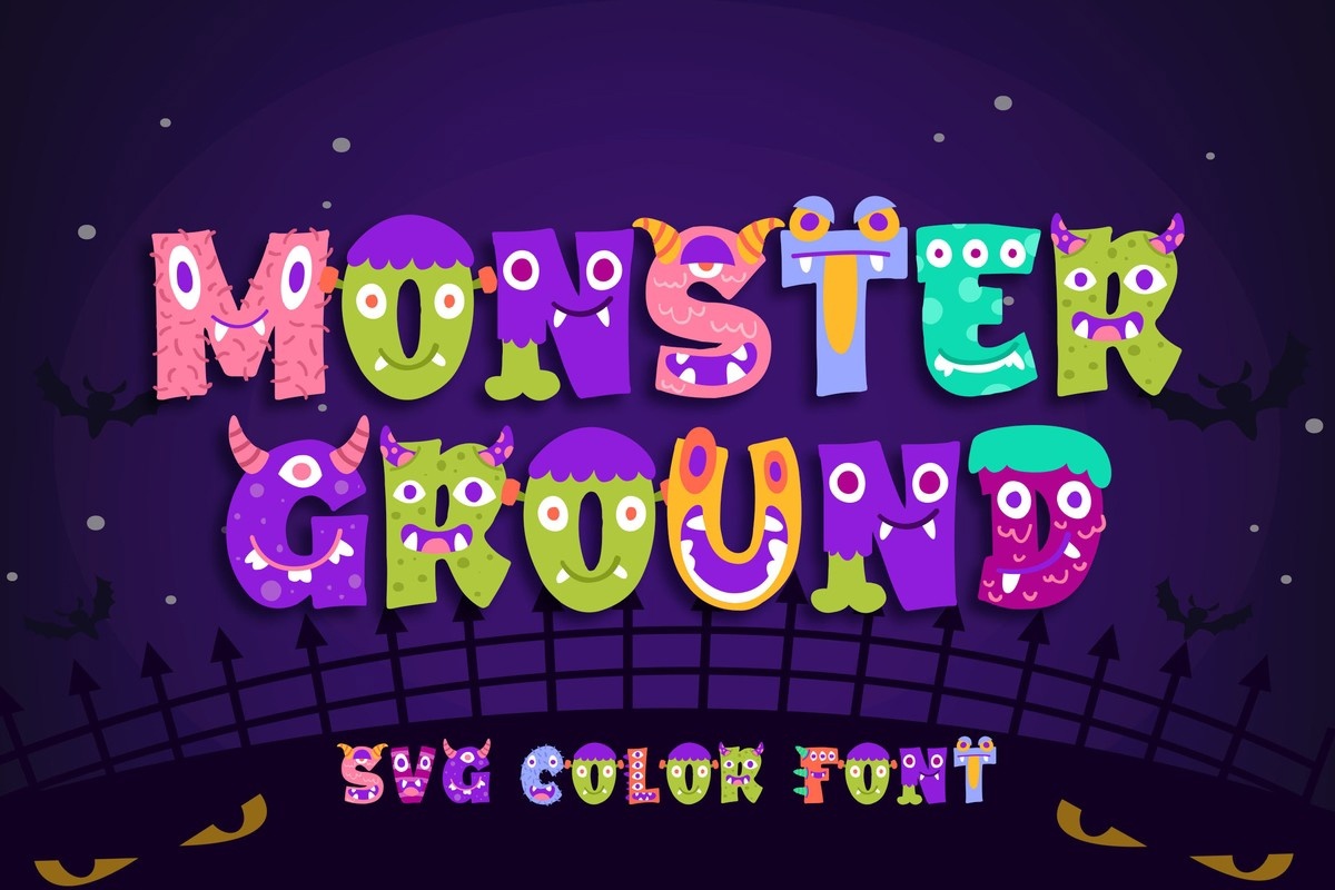 Schriftart Monster Ground SVG